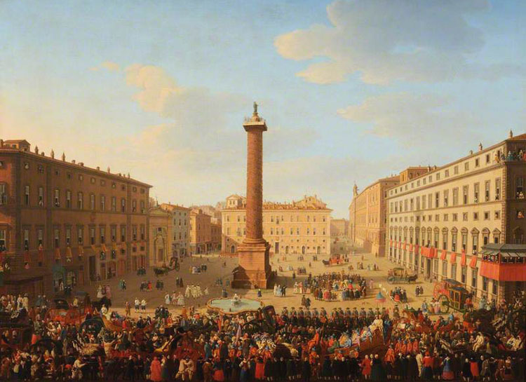 Giacomo Van Lint,Piazza Colonna ( ?, avant 1790, date indéterminée)